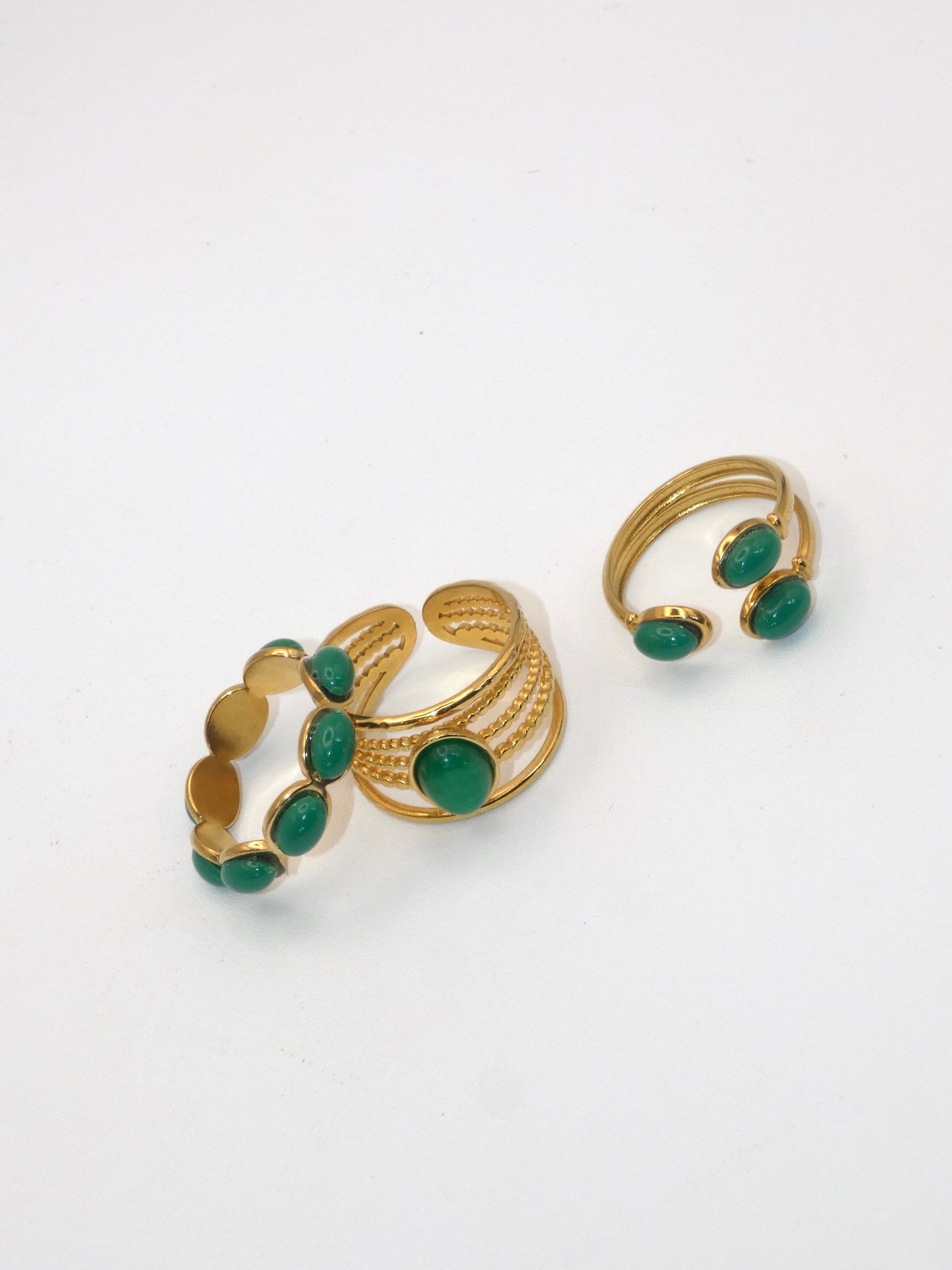 Set Anelli Aura Verde