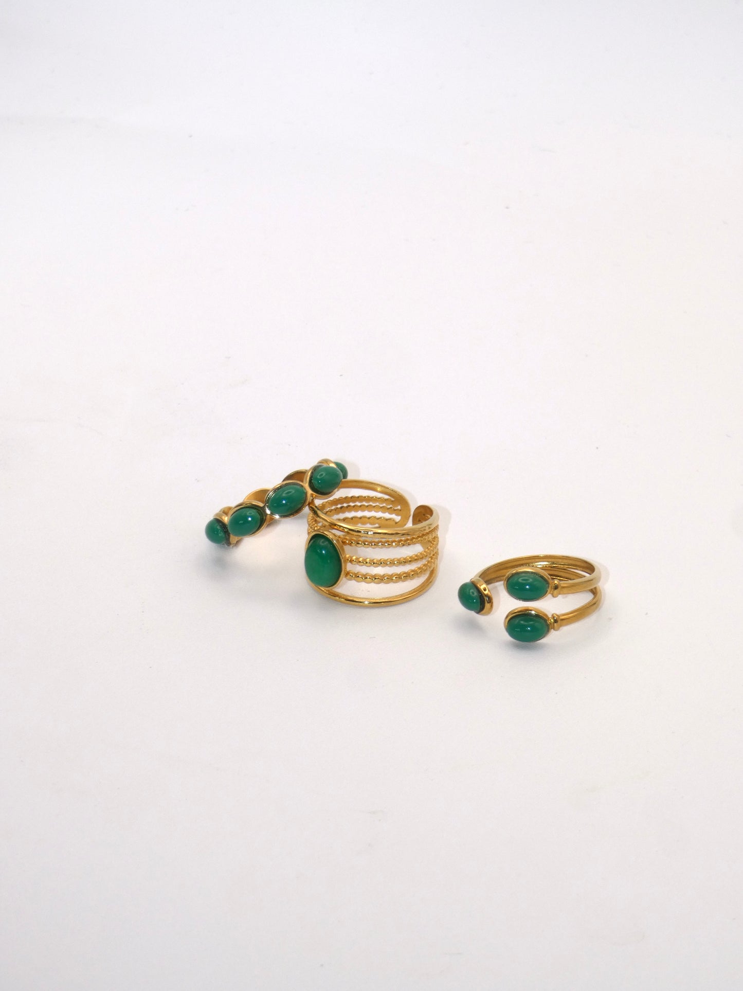 Set Anelli Aura Verde