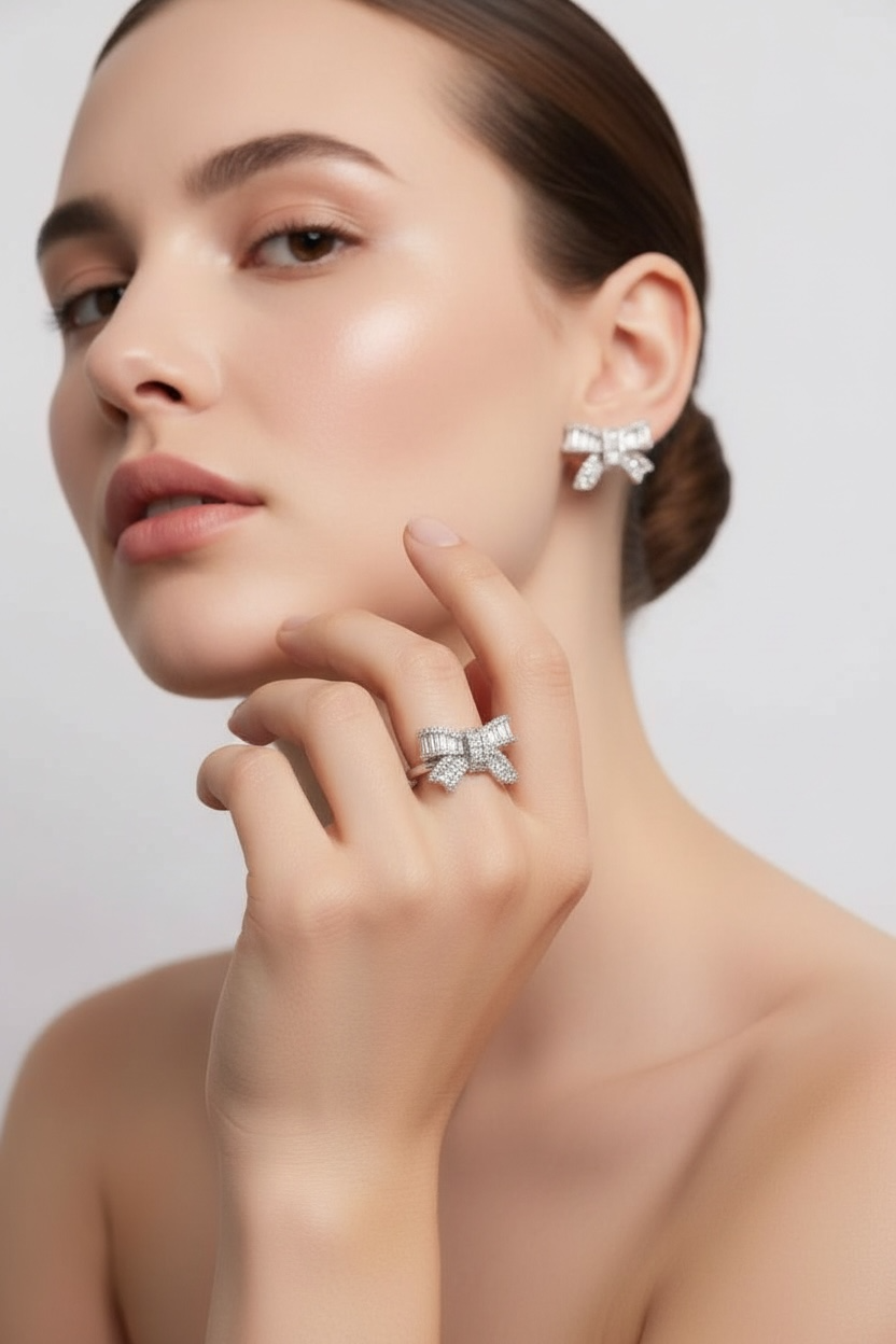 Orecchini Flake small baguette