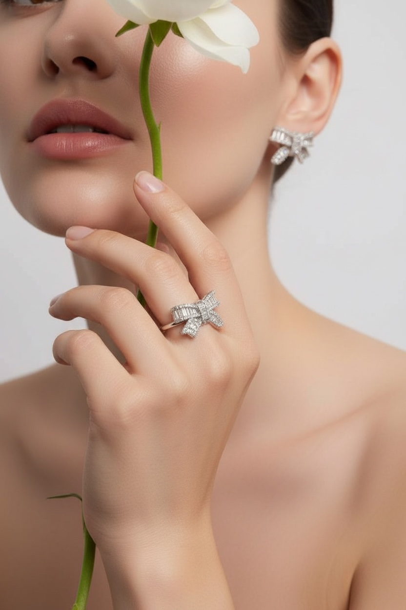 Orecchini Flake small baguette