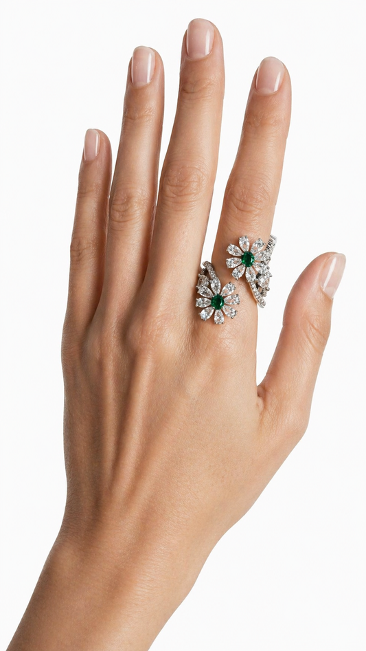Anello Emerald Bloom