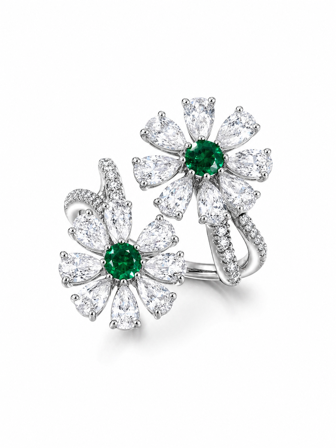 Anello Emerald Bloom