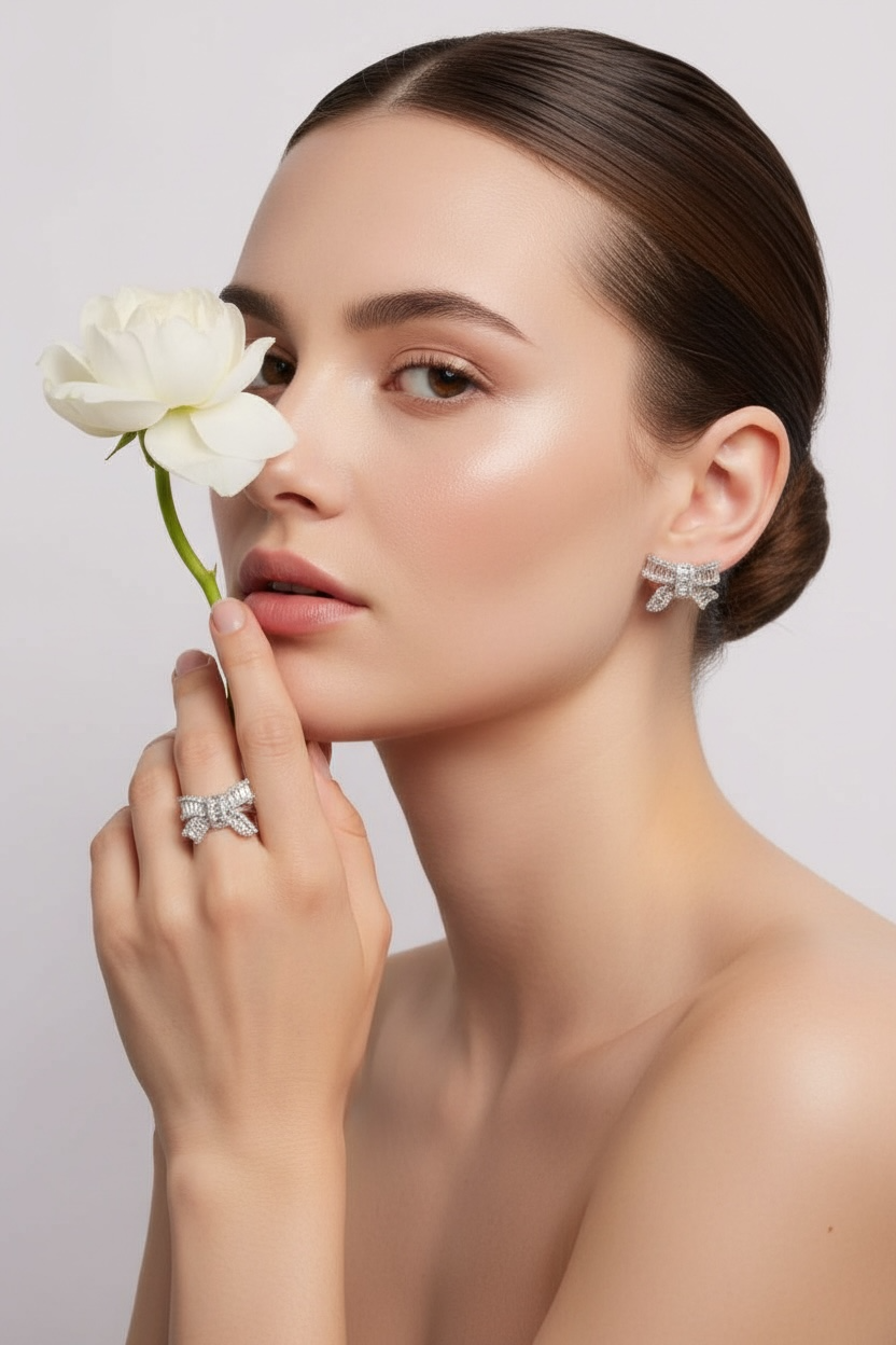 Orecchini Flake small baguette